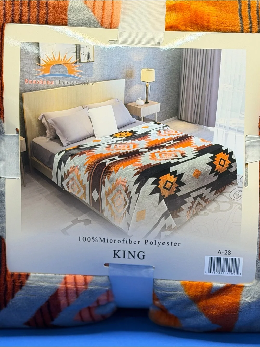 New king size Flannel Blanket Aztec gray Black Brown white soft thick cozy